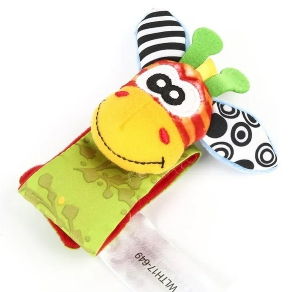 Colorful Baby Wrist Rattle Giraffe Toy
